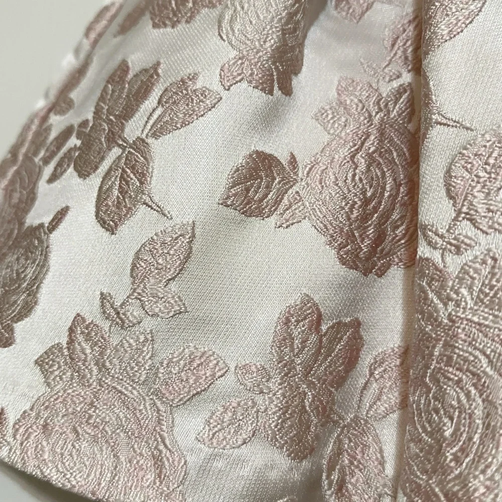 Bonnie Jean Light Pink Floral Jacquard Dress